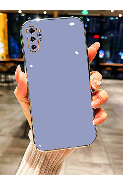 Molly Samsung Galaxy NOTE 10 PLUS İçin Petrol Mavisi Gold Detaylı Lüks Silikon Kılıf