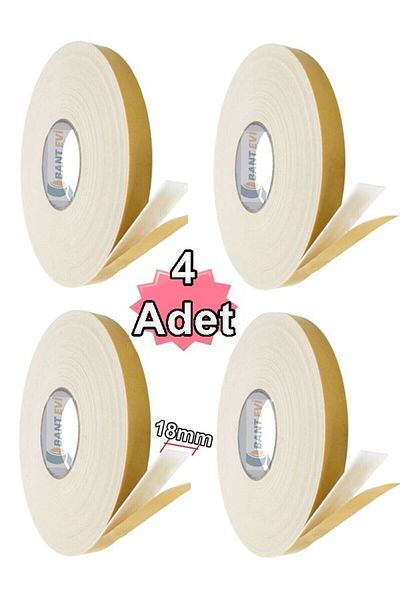 BANT EVİ Double Sided Foam Tape 4 Pieces 18Mmx2Meter Strong Mounting Tape