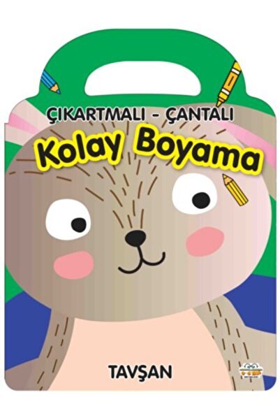 0-6 Yaş Yayınları Tavşan ÇıkartmalıÇantalı Kolay Boyama