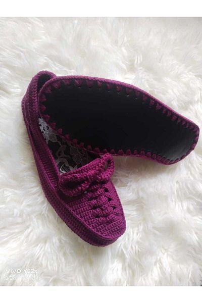 Bybaykuş Hand Emaged Home Shoes