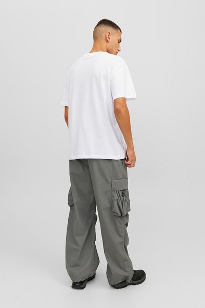 Jack & Jones JACK&JONES JCOCLASSIC Бяла тениска от твил - кръгло деколте, модел SS, SN 12240266