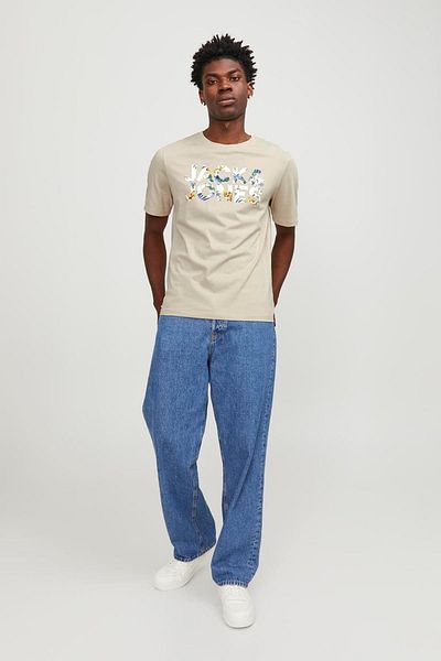 Jack & Jones Тениска JACK&JONES JJEJEFF CORP с лого, о-образно деколте, SN 12250683 A.BEJ