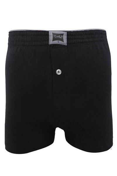 Tutku Black Combed Cotton Plain Boxer 117 - Pack of 3