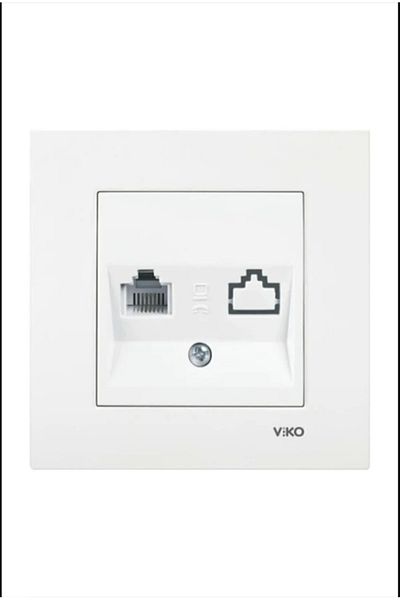 VİKO Karre 12-Piece White Numeris Phone Socket