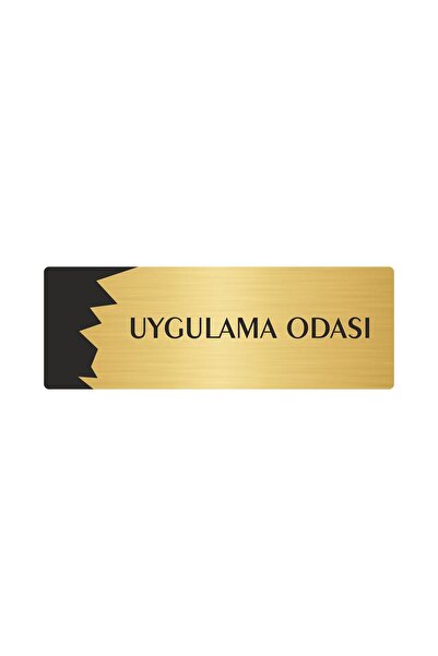 Metal Department Door Nameplate, Routing plate Application Room 5X20 Cm Gold Color