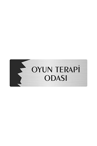 Metal Department Door Nameplate, Orientation plate Play Therapy Room 5X20 Cm Silver Color