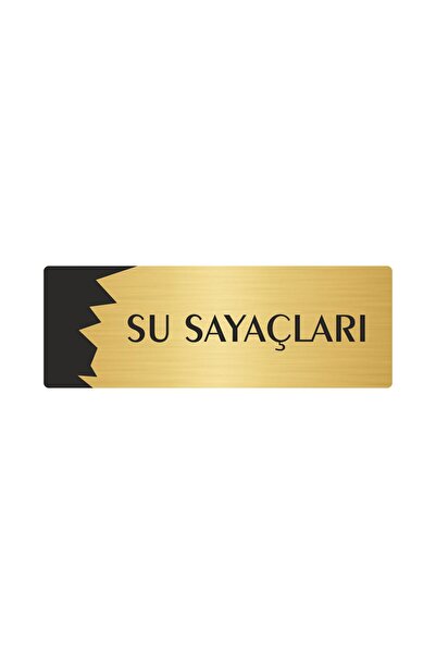 Metal Department Door Nameplate, Routing plate Water Meters 5X20 Cm Gold Color
