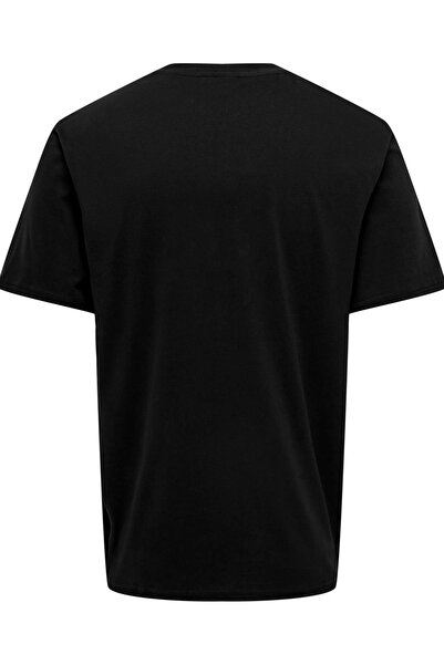 Only & Sons ONSLAMER LIFE REG LOGO SS TEE 22028168 ΜΑΥΡΟ