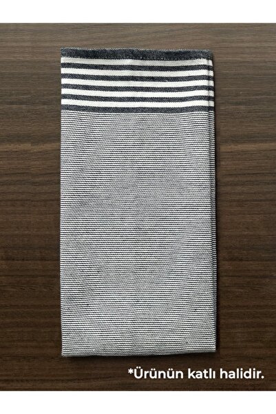 Tuable Zena Çizgili Siyah Leke Tutmaz Mutfak Kurulama Bezi, Çok Amaçlı Servis Mutfak Havlusu 47x70cm