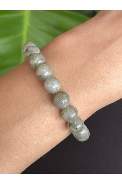 Crystalclem Labradorite 8mm Third Eye Chakra Natural Stone Bracelet