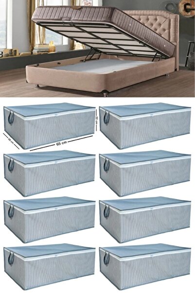 Spartek home textile 8 bucăți de tip bază cu dungi Hurc bază șase saci de depozitare de dimensiuni mari 65 X 45 X 22 cm Planter?home 0008