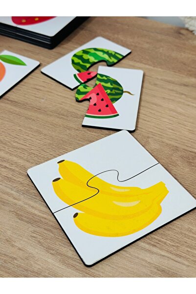 Karter İnovasyon Meyveler,Ahşap Meyveler Puzzle,Meyveler Yap-Boz,Ahşap Eğitici Oyuncak,Puzzle