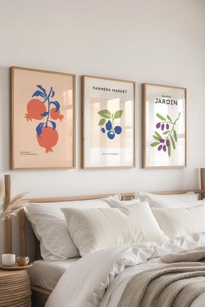 Postifull Set de pictură cu rame, 3 bucăți de rame din lemn și set de postere...