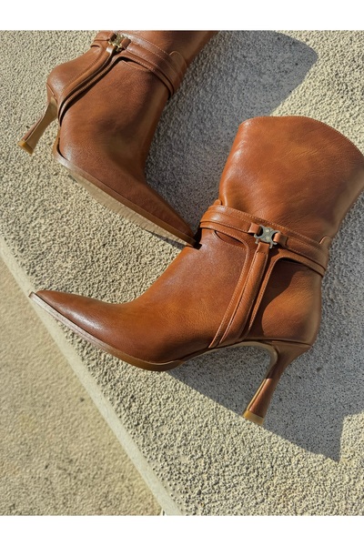 Shoe Kadın Taba Toka Detaylı Bot