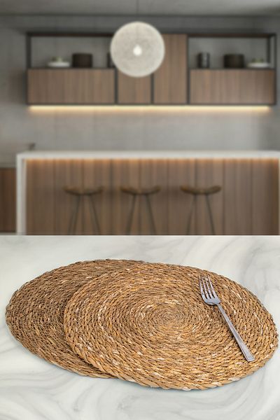 Lizzy 6-Piece Wicker Jute Charger Set - 34 cm American Service