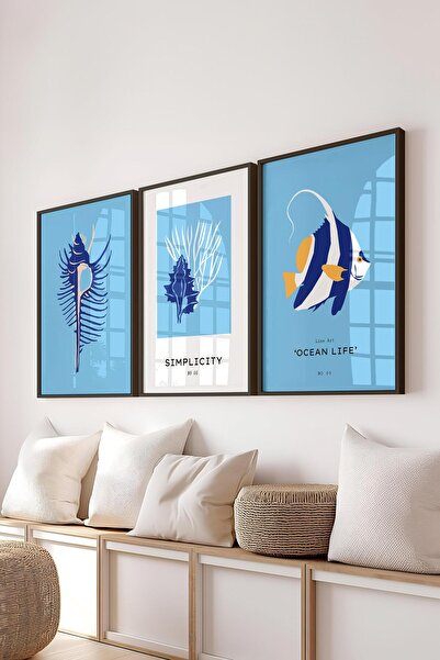 Postifull Set de picturi cu rame, 3 bucăți de rame negre și set de postere cu...