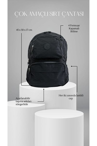 citycenterfashion Unisex Crinkle αδιάβροχο ύφασμα μεγάλου μεγέθους Σχολικό και ταξιδιωτικό σακίδιο πλάτης Cty-lbn-105