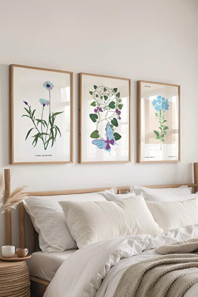 Postifull Set de picturi cu rame, 3 bucăți de rame din lemn și set de postere...