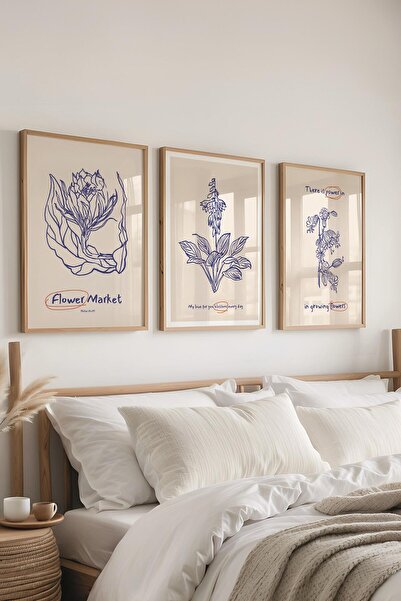 Postifull Set de picturi cu rame, 3 bucăți de rame din lemn și set de postere...