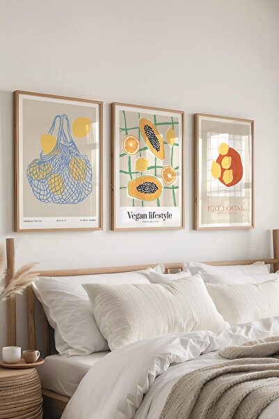 Postifull Σετ ζωγραφικής με κορνίζα, 3 τεμάχια ξύλινο κορνίζα και μινιμαλιστι...