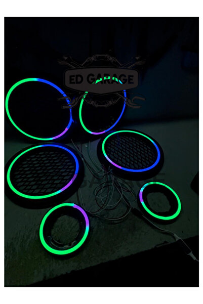 edgarage Piksel Neon Ledli 20 cm Midrange Hoparlör Kapağı