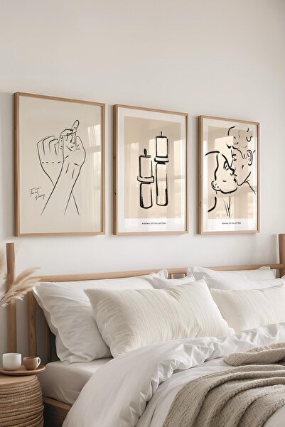 Postifull Set de pictură cu cadru, 3 bucăți de cadru din lemn și set de poste...