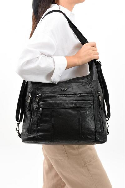 Baginn Y.S.Leather Women's Shoulder and Backpack - Functional Use, 23*30 Cm, ...