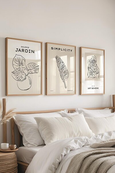 Postifull Set de pictură cu cadru, 3 bucăți de cadru din lemn și set de poste...