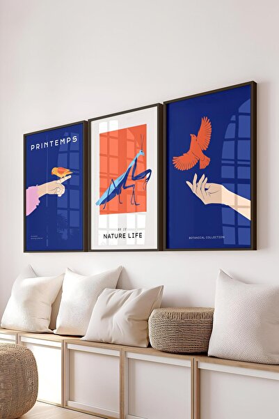 Postifull Set de picturi cu rame, 3 bucăți de rame negre și set de postere mi...