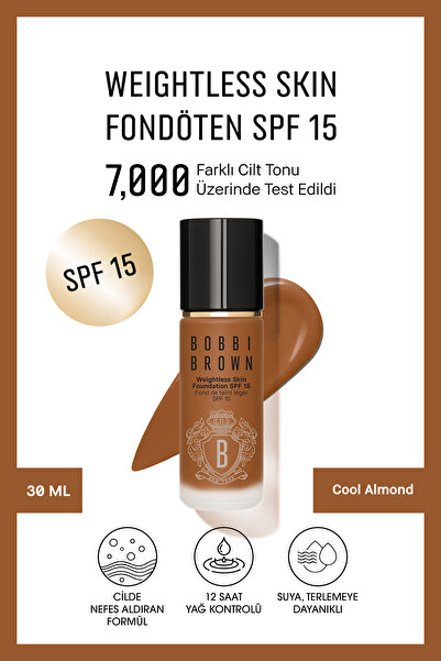 BOBBI BROWN Weightless Skin 24 Saat Kalıcı Likit Fondöten SPF 15 - Doğal ve M...