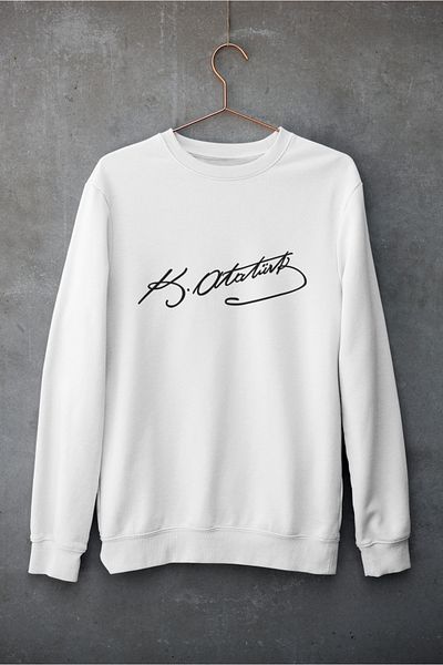 MAGORS STYLE-X ATATURC SIGNATURE IMPRIMAT GÂT CREAȚĂ TREI AȚURI SWEATSHIRT