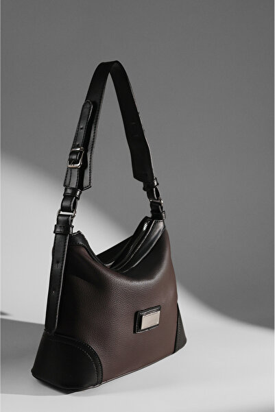 Rimense Women's Brown Adjustable Strap Lined Hand and Shoulder Bag