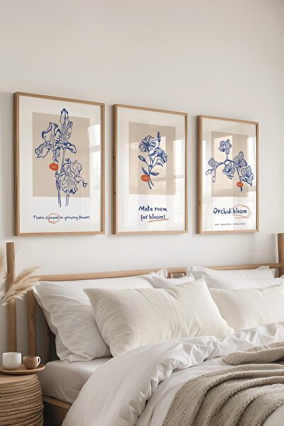 Postifull Set de picturi cu rame, 3 bucăți de rame din lemn și set de postere...