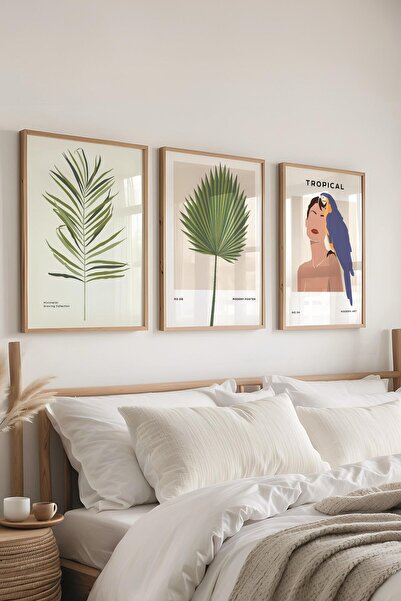 Postifull Set de pictură cu rame, 3 bucăți de rame din lemn și set de postere...