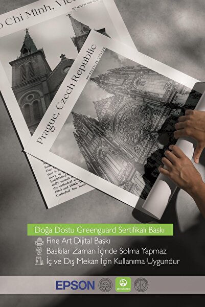 Postifull Çerçeveli Tablo Seti, 3 Adet Siyah Çerçeve ve Şehir - Seyahat Temalı Poster Seti, No:300450
