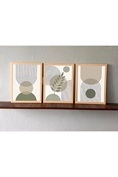 Linacci LİNWOOD Τριπλό Πλαίσιο MDF Μποέμικο Στιλ Φυσικό Ξύλο με Επικάλυψη Ξύλου