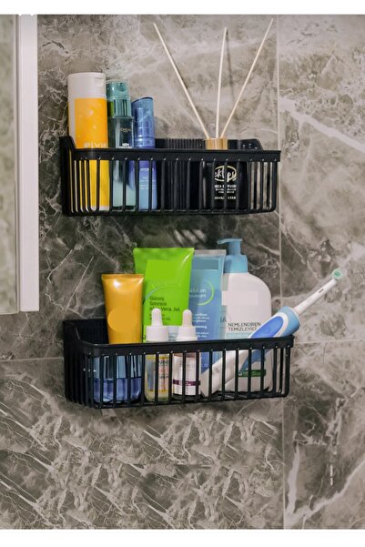 ALL PLAST Banyo Rafı 2 li Banyo Düzenleyici Duş Rafı Plastik