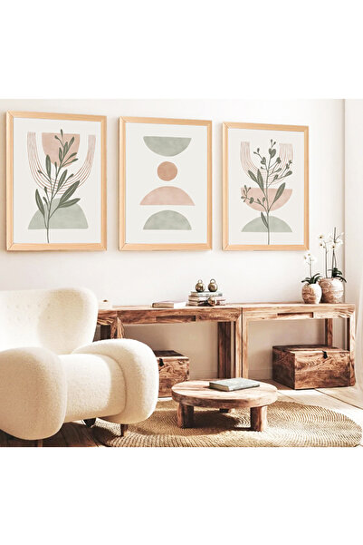 Linacci Linwood Triple Framed Mdf Bohemian Style Natural Laminated Wood Look