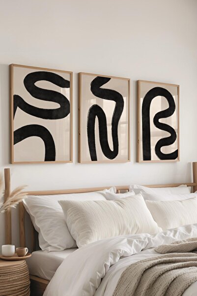 Postifull Set de pictură cu rame, 3 bucăți de rame din lemn și set de postere...