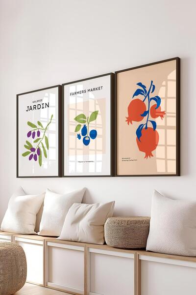 Postifull Set de pictură cu cadru, 3 bucăți cadru negru și set de postere cu ...