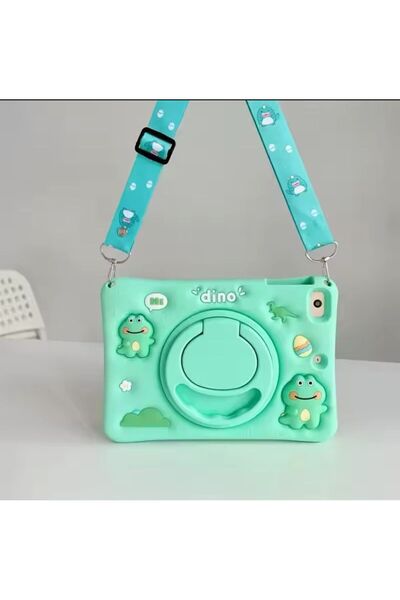 Alfa MEC Samsung Galaxy Tab A7 Lite SM T220 8.7 İnç Uyumlu Askılı Dino Standl...