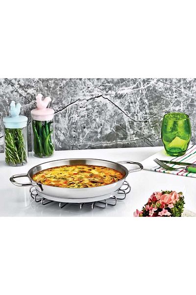 SAFINOX Stainless Steel Italian Omelet Sahan 24X5Cm-304 Steel