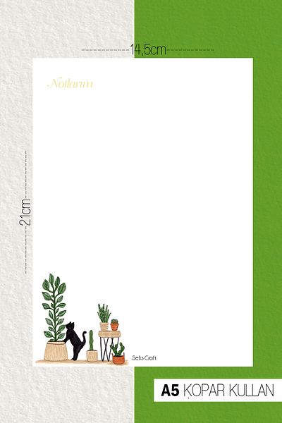 SelisCraft Hot Yuvam Plain Notepad 02 Planificator zilnic, caiet, listă de activități, blocnotes, agendă
