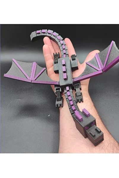 Modellio3D Mine-Craft Ender Dragon - شخصية تنين مرنة