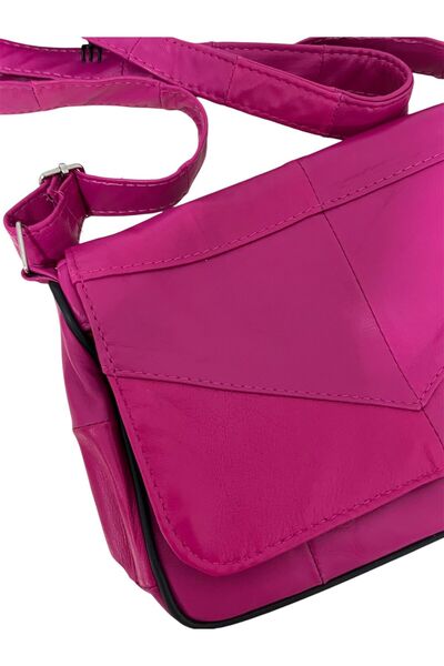 ELİTE NOVA SHOPPİNG Elite Nova Shopping Hakiki Deri Mektup Model Deri Orta Boy Çapraz Çanta ENSH-00000223