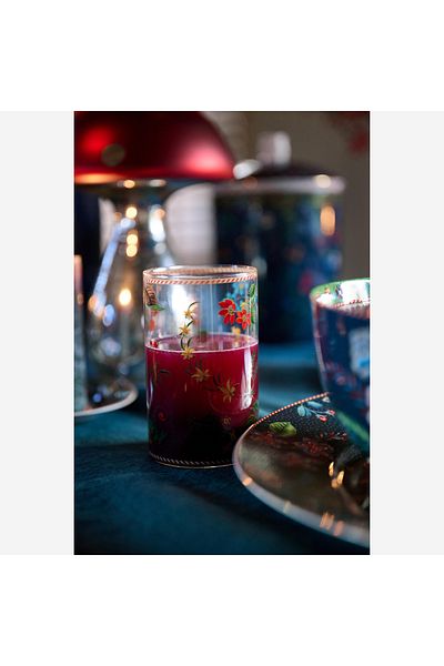 Pip Studio Berry Blues Transparent Glass Water Cup 360 ml