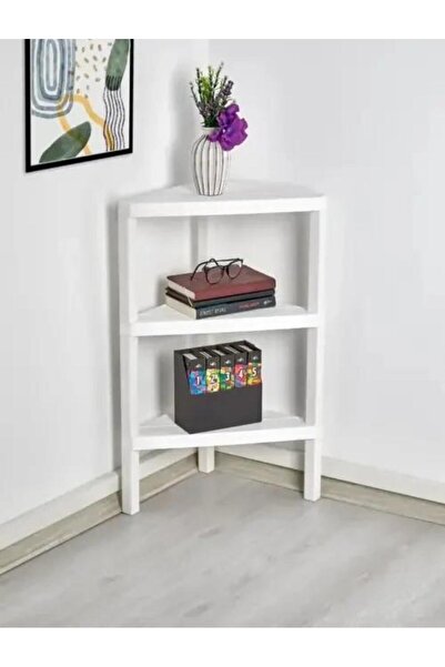 sev plastik 3 Katlı Üçgen Köşe Organizer Katlı Raf Beyz