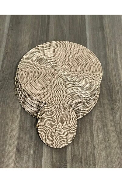 myistasyon "tarzınızı evinize yansıtın" Milk Coffee&nescafe American Service Charger Plate & Cup Pad 12 Pieces