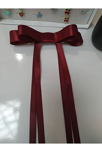 Minvallife Saten Sallantılı 8 Cm Otomatil Klipsli Fiyonk Toka