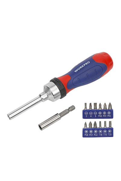 Genel Markalar WP200524 14 Parça Profesyonel CR-V Cırcırlı Bits Tornavida Seti
